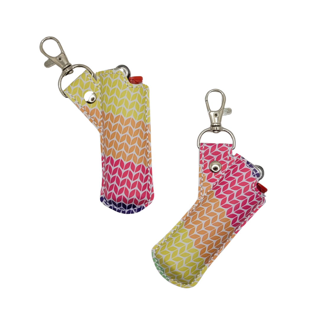 Rainbow Knit Vinyl Lighter Case