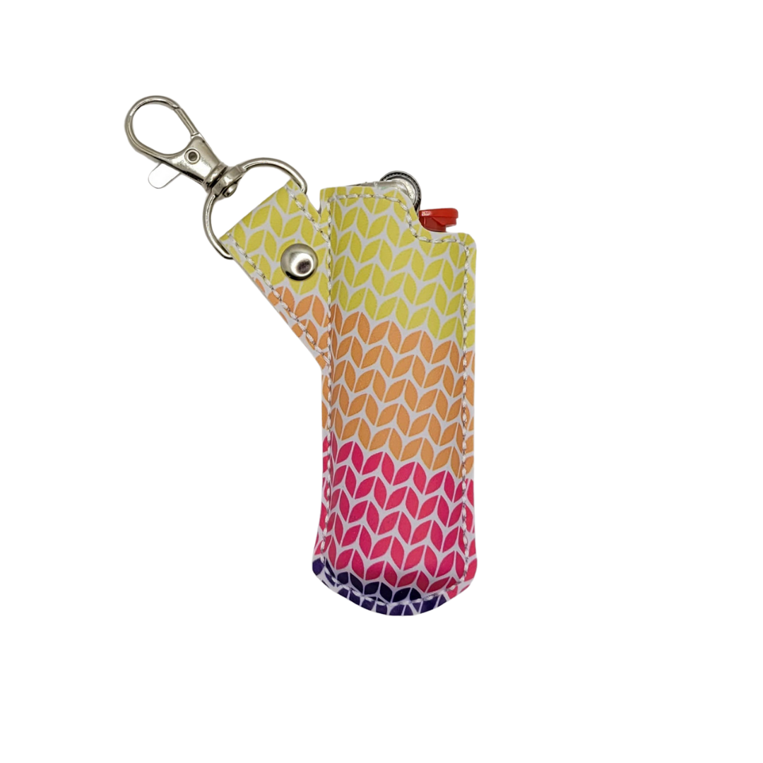 Rainbow Knit Vinyl Lighter Case