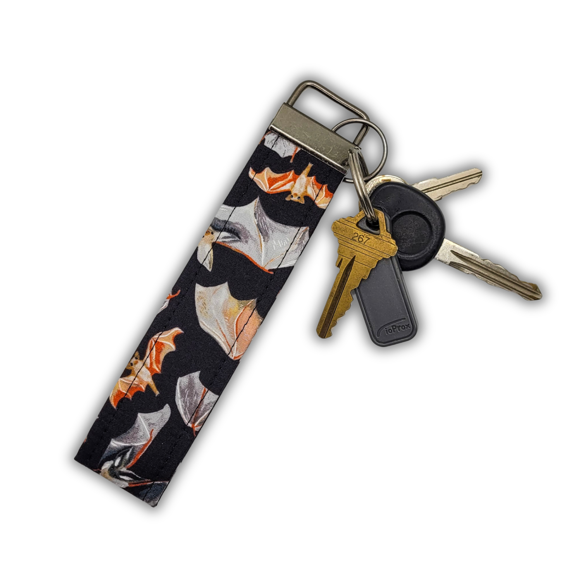 Black Bats Wristlet Key Strap