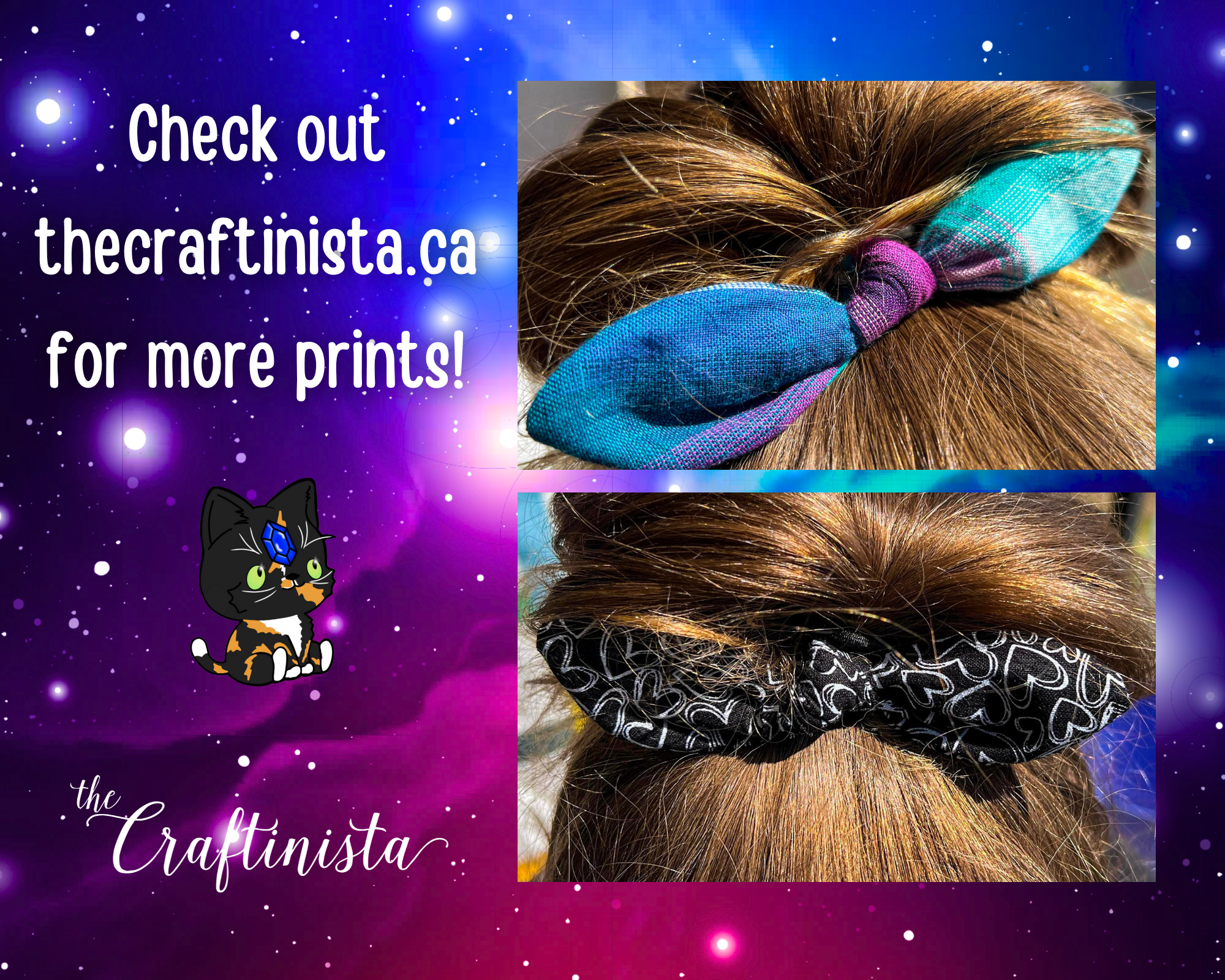 Foxes Knot Bow Hair Elastic