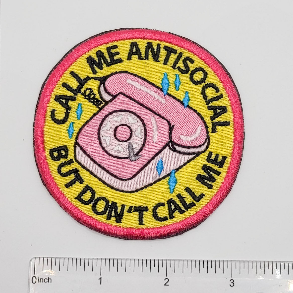 Call Me Antisocial Embroidered Patch
