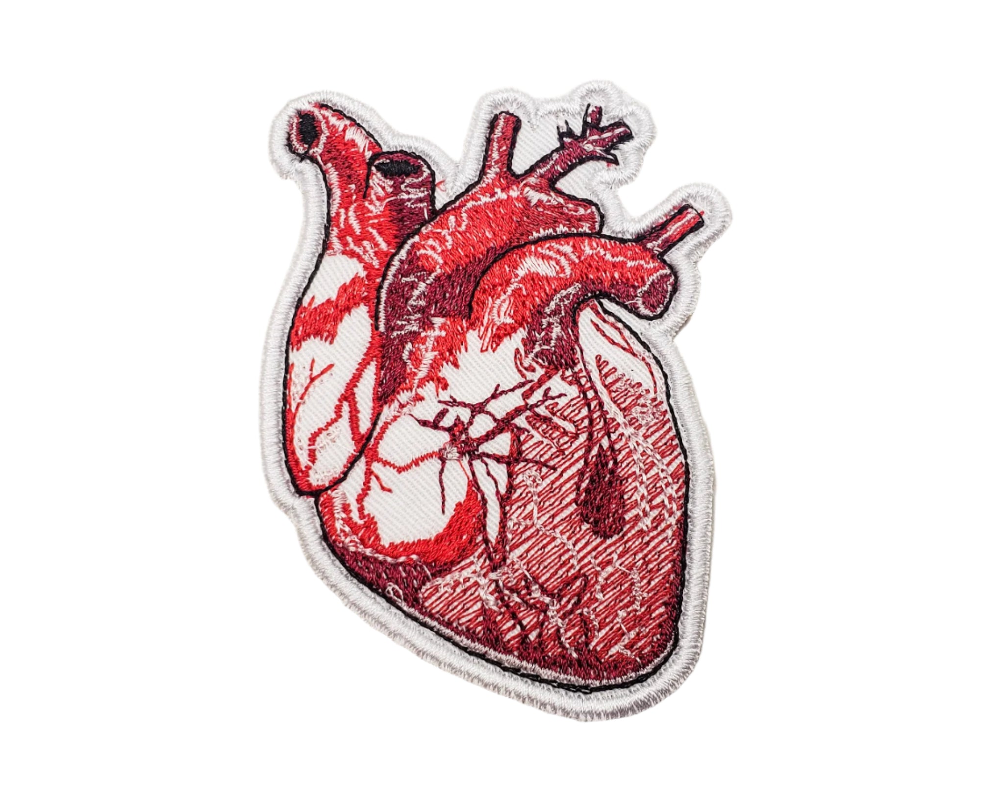 Realistic Heart Embroidered Patch