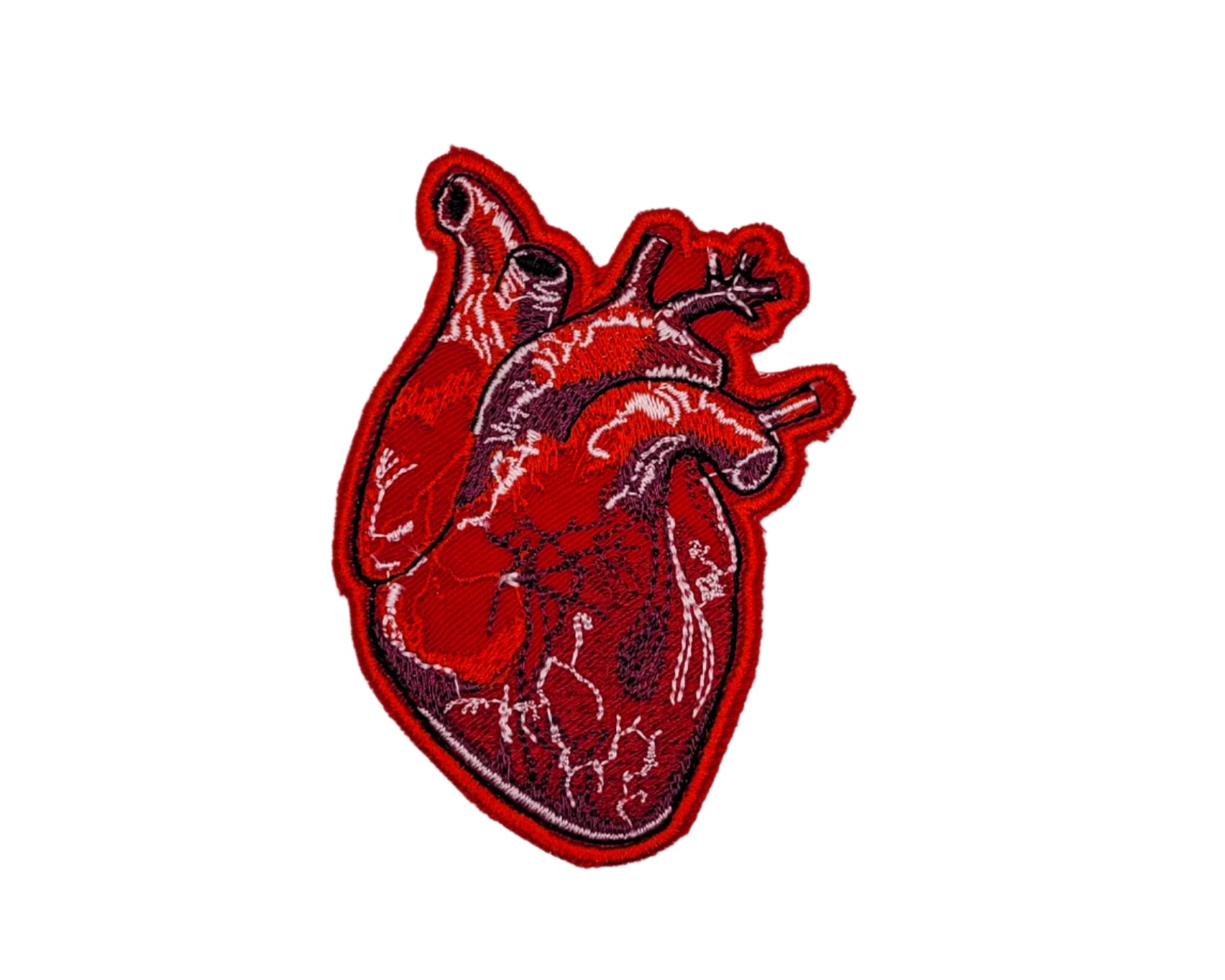 Realistic Heart Embroidered Patch