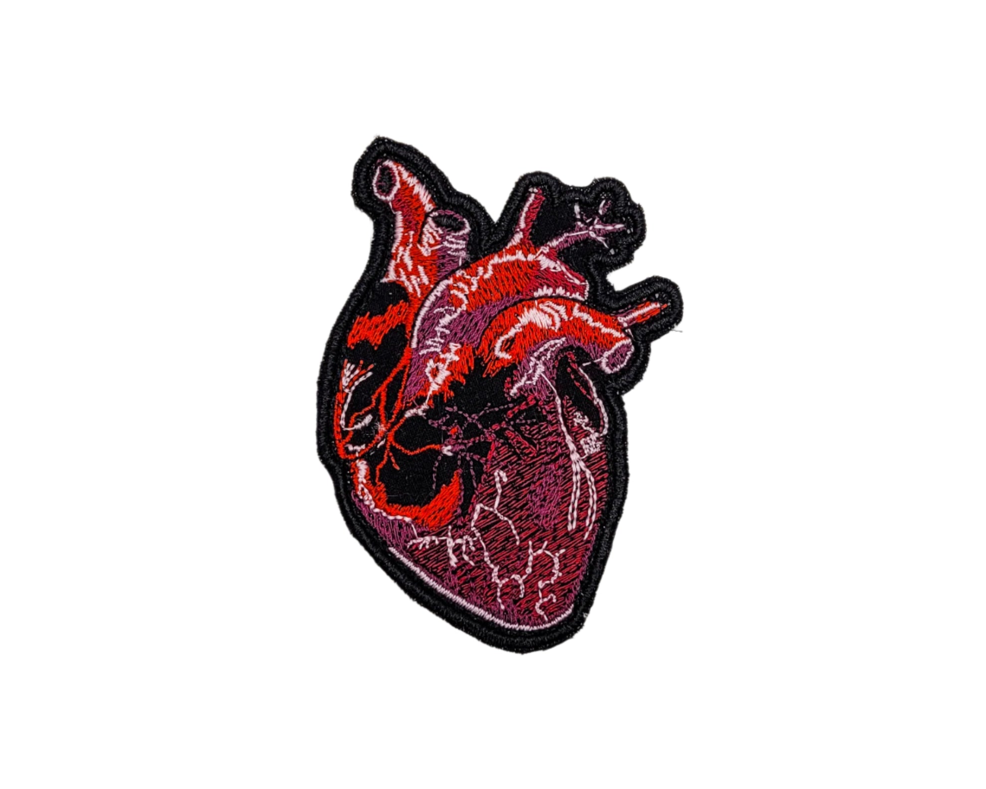 Realistic Heart Embroidered Patch