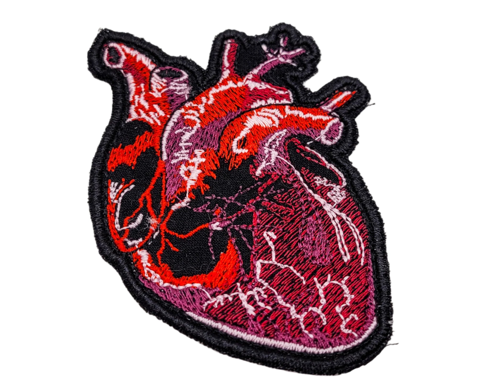 Realistic Heart Embroidered Patch