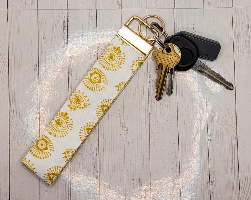 Evil Eye Wristlet Key Strap