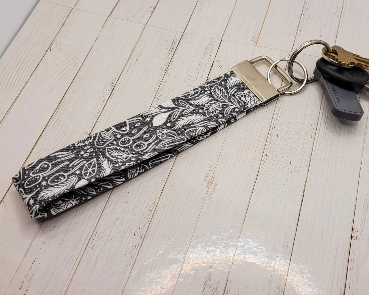 Mushroom Magic Wristlet Key Strap