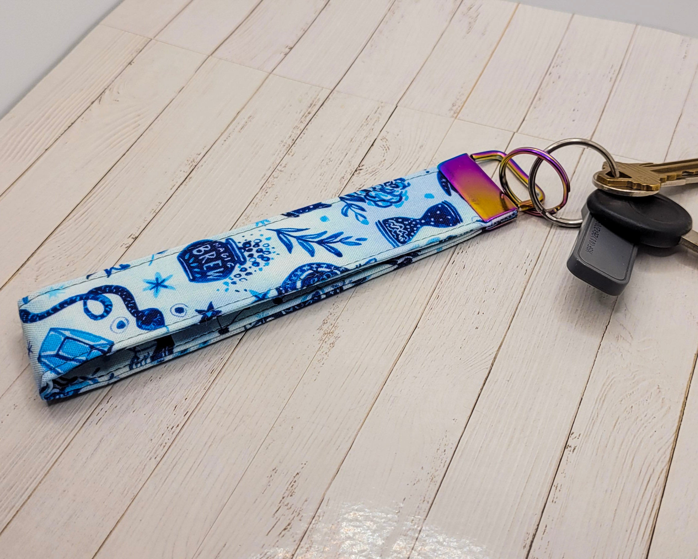 Mystic Blue Wristlet Key Strap
