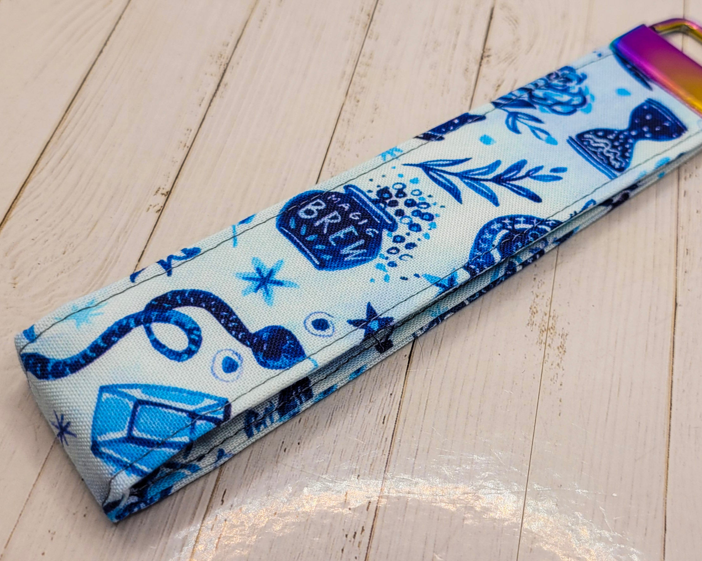 Mystic Blue Wristlet Key Strap