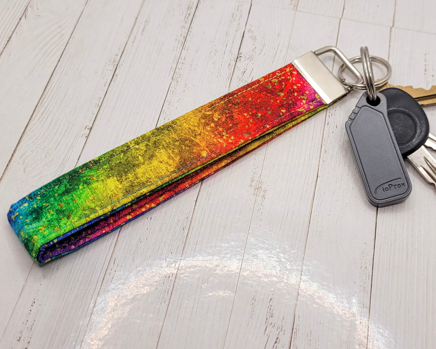 Rainbow Ombre Wristlet Key Strap