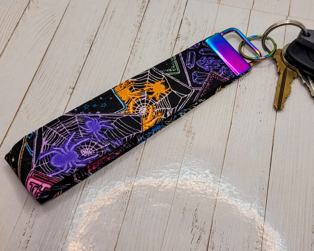 Neon Tarot Cards Wristlet Key Strap
