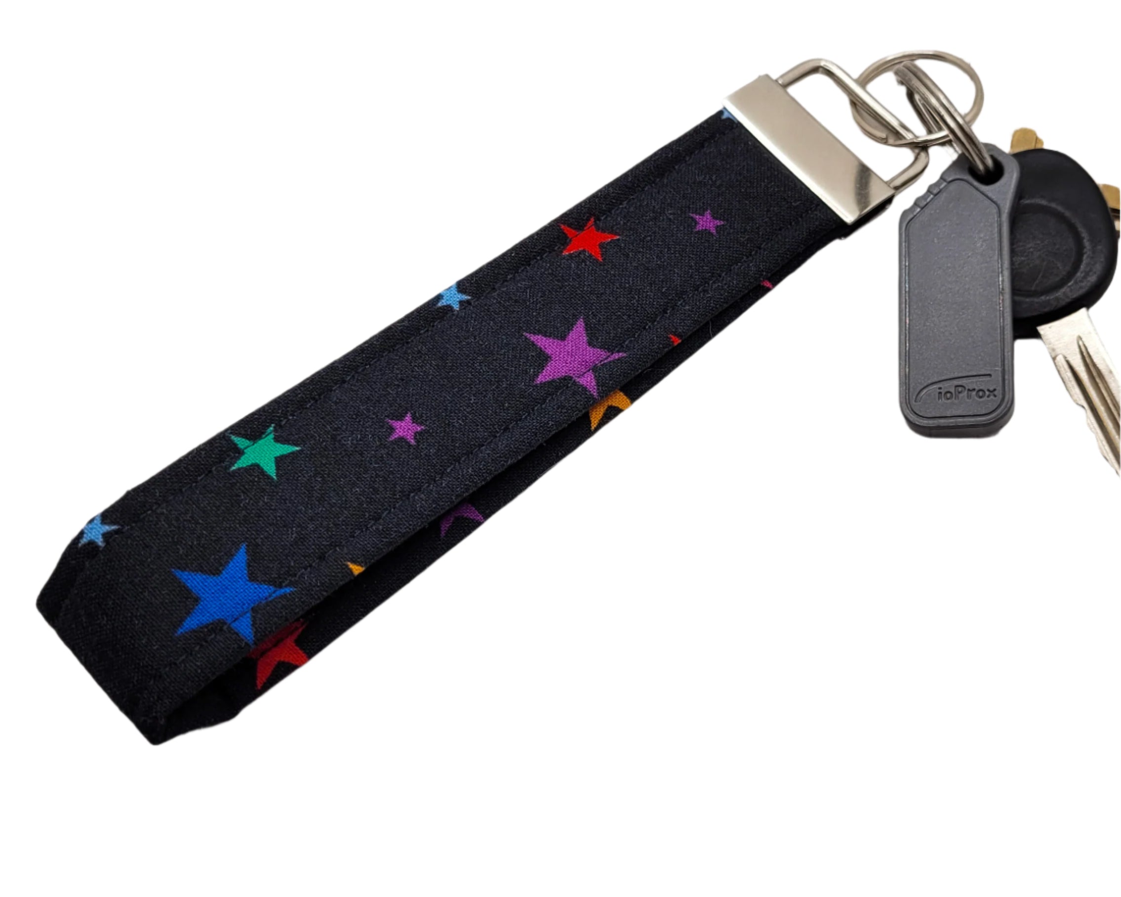 Rainbow Star Wristlet Key Strap