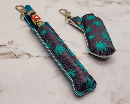 Cannabis Leaves Vape & Lighter Case Set