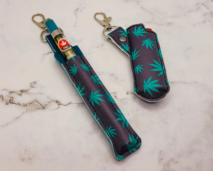 Cannabis Leaves Vape & Lighter Case Set