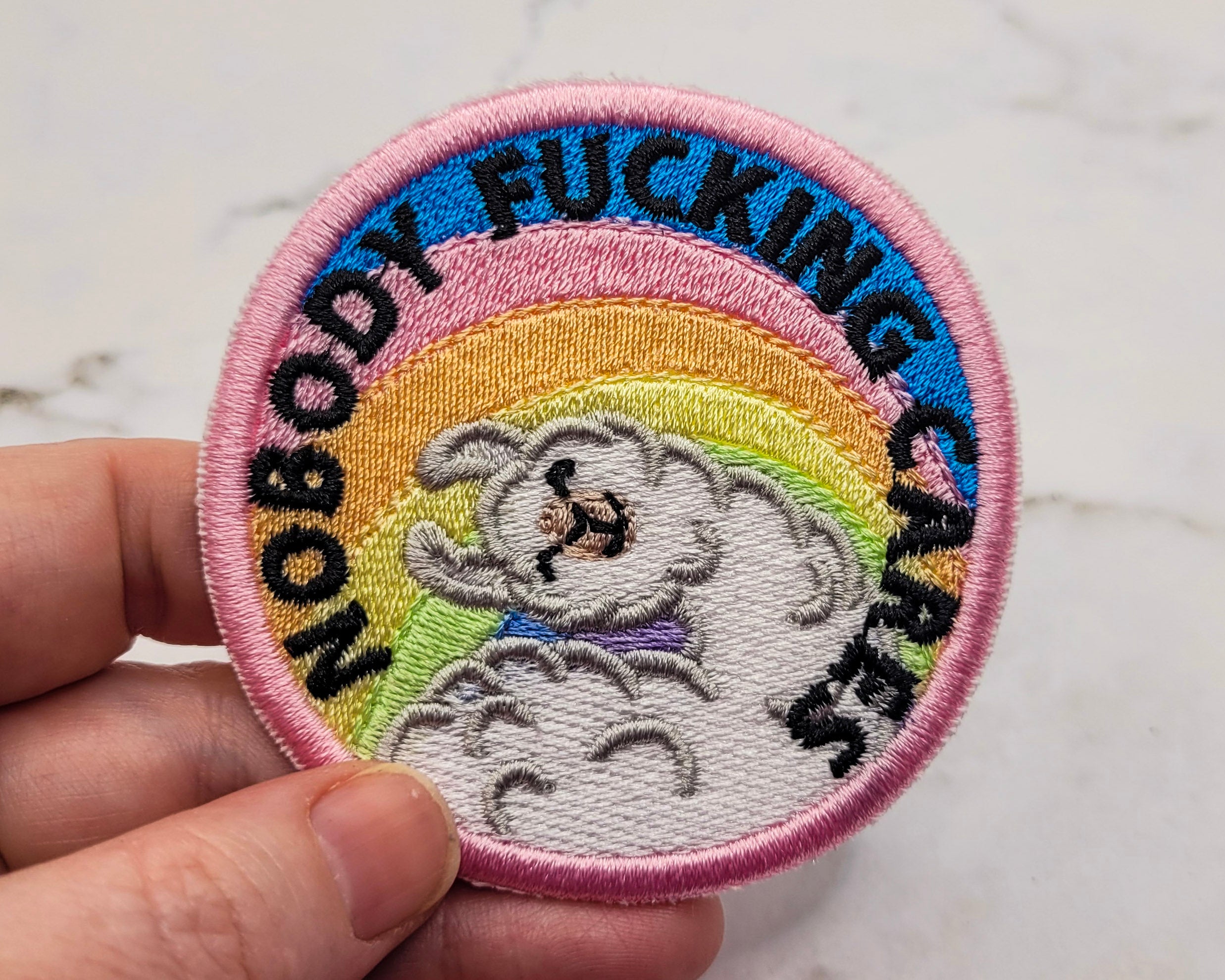 Patch brodé « Nobody Fucking Cares » 