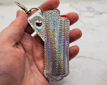 Silver Stone Holographic Vape & Lighter Case Set