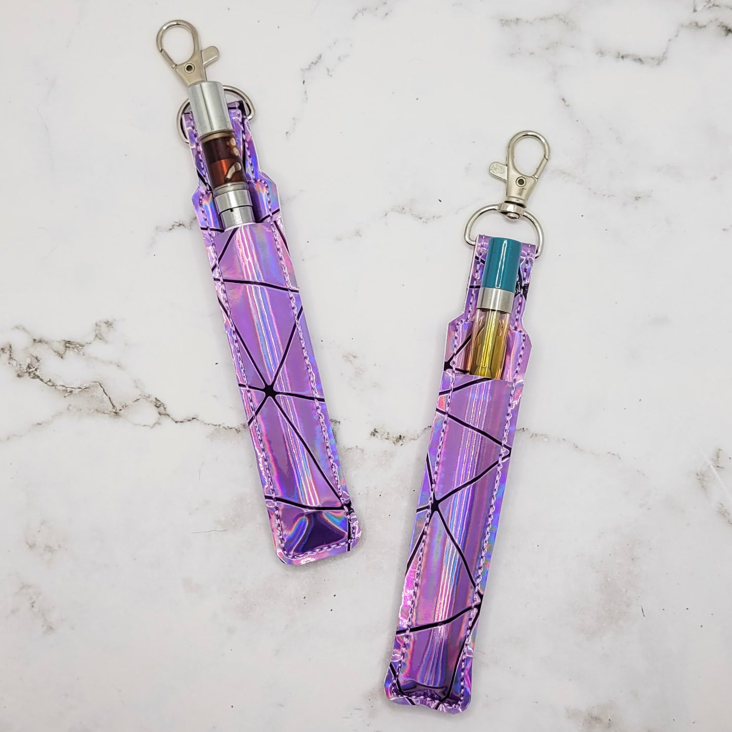 Lilac Holographic Vape & Lighter Case Set