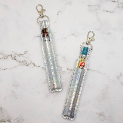 Silver Stone Holographic Vape & Lighter Case Set