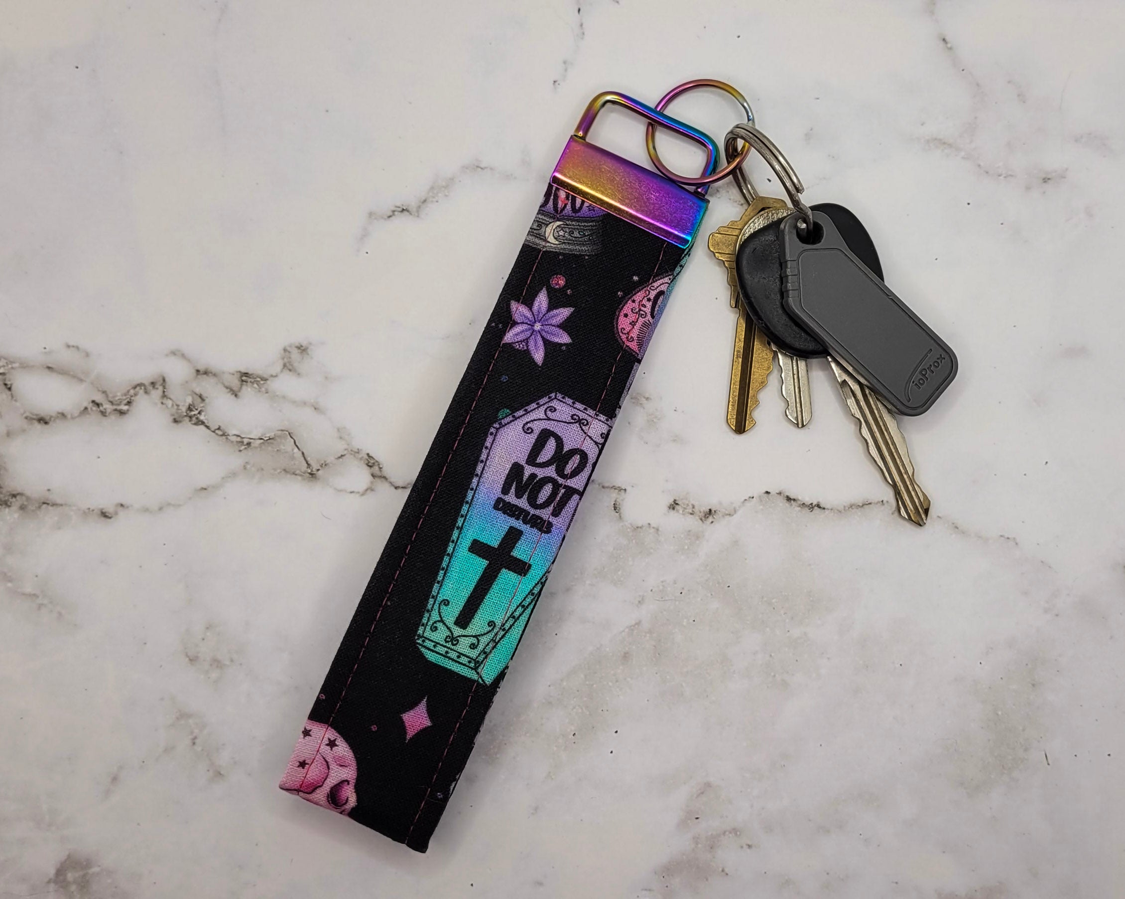 Pastel Goth Wristlet Key Strap