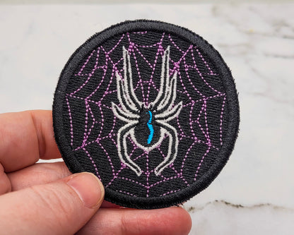 Spider & Web Embroidered Patch