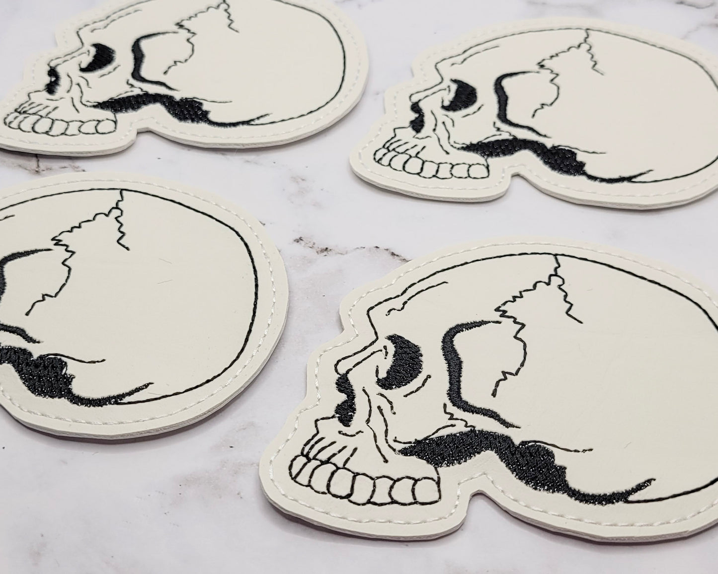 Anatomical Skull Vinyl Coasters