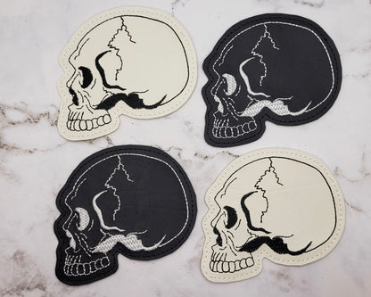 Anatomical Skull Vinyl Coasters