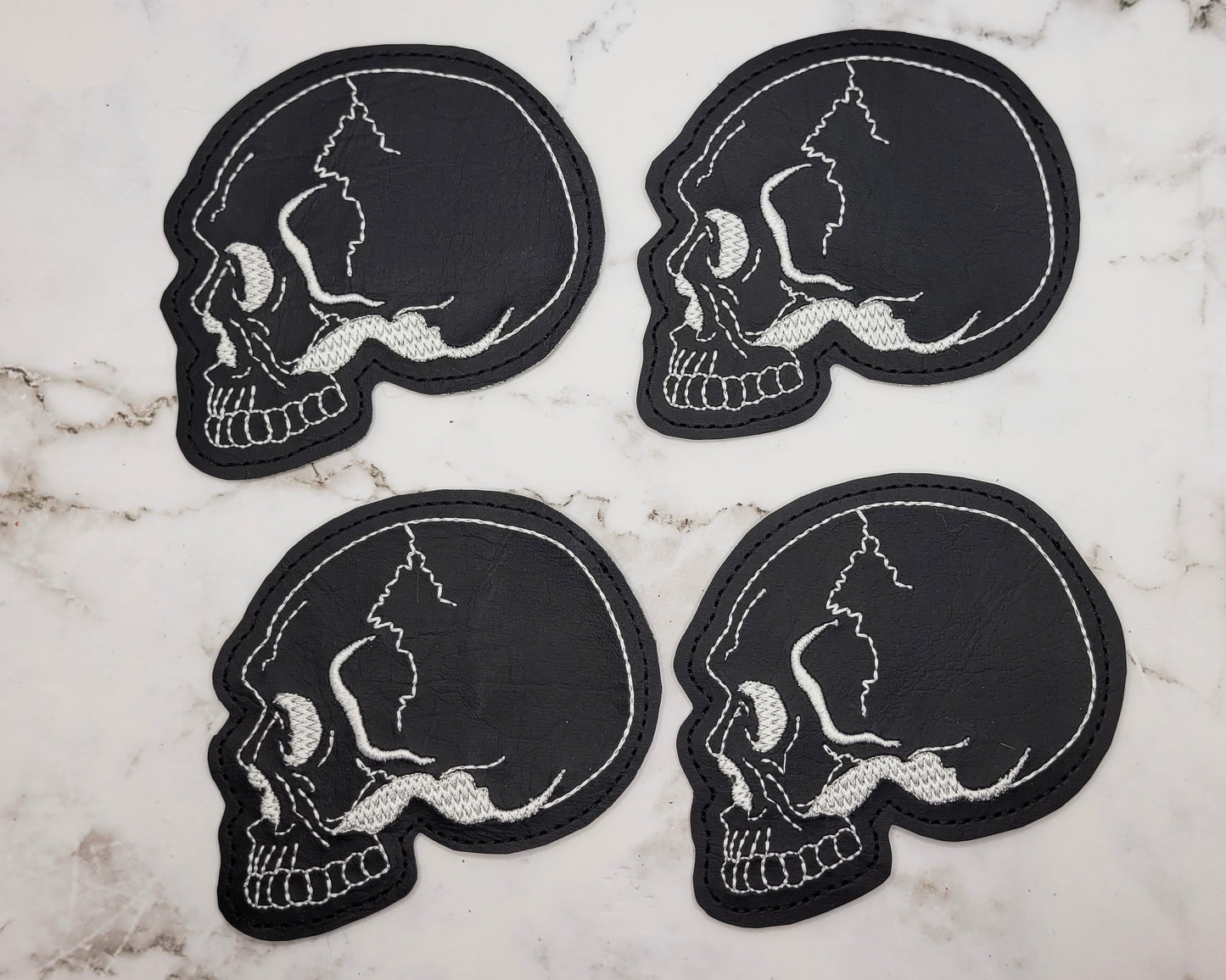 Anatomical Skull Vinyl Coasters