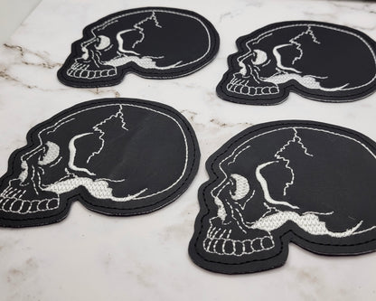 Anatomical Skull Vinyl Coasters