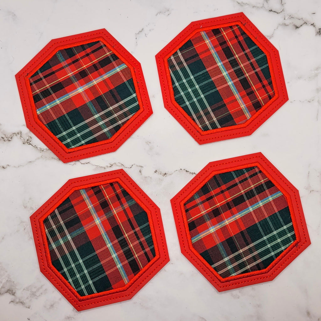 Sous-verres en tartan du Nouveau-Brunswick