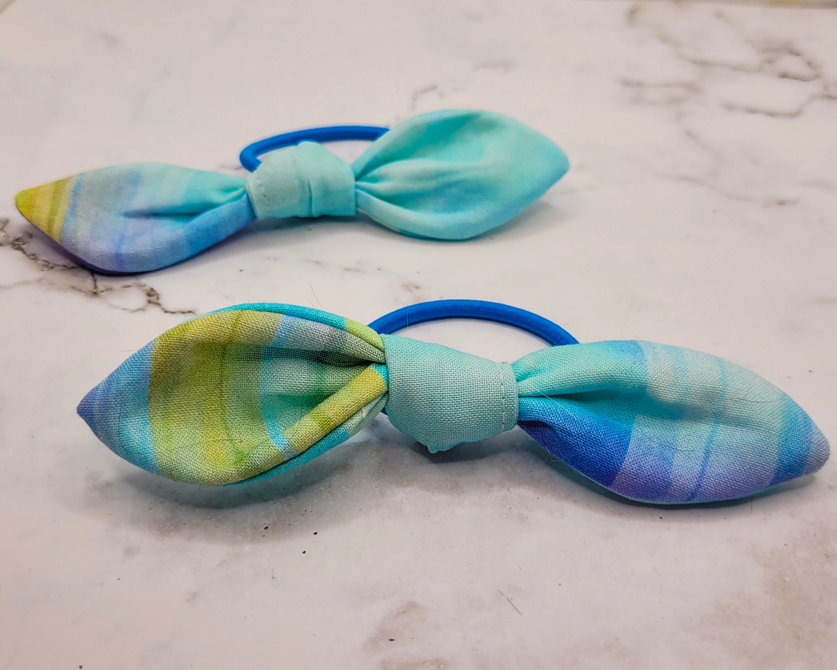 Pastel Watercolour Knot Bow Hair Elastic