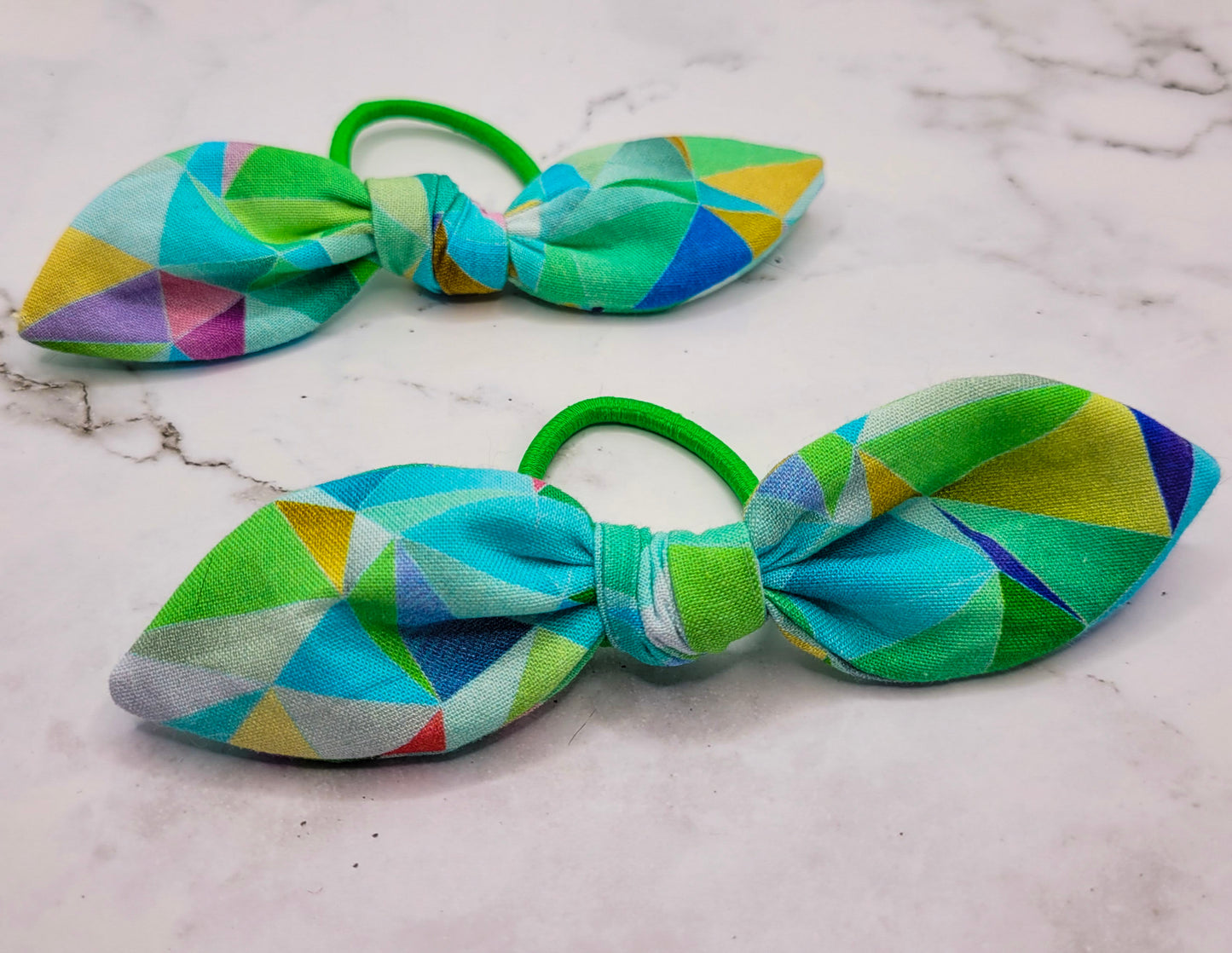 Meadow Triangles Knot Bow Hair Elastic
