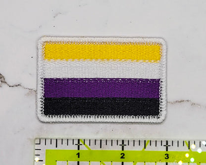 Non-Binary Pride Flag Patch & Pinback Button