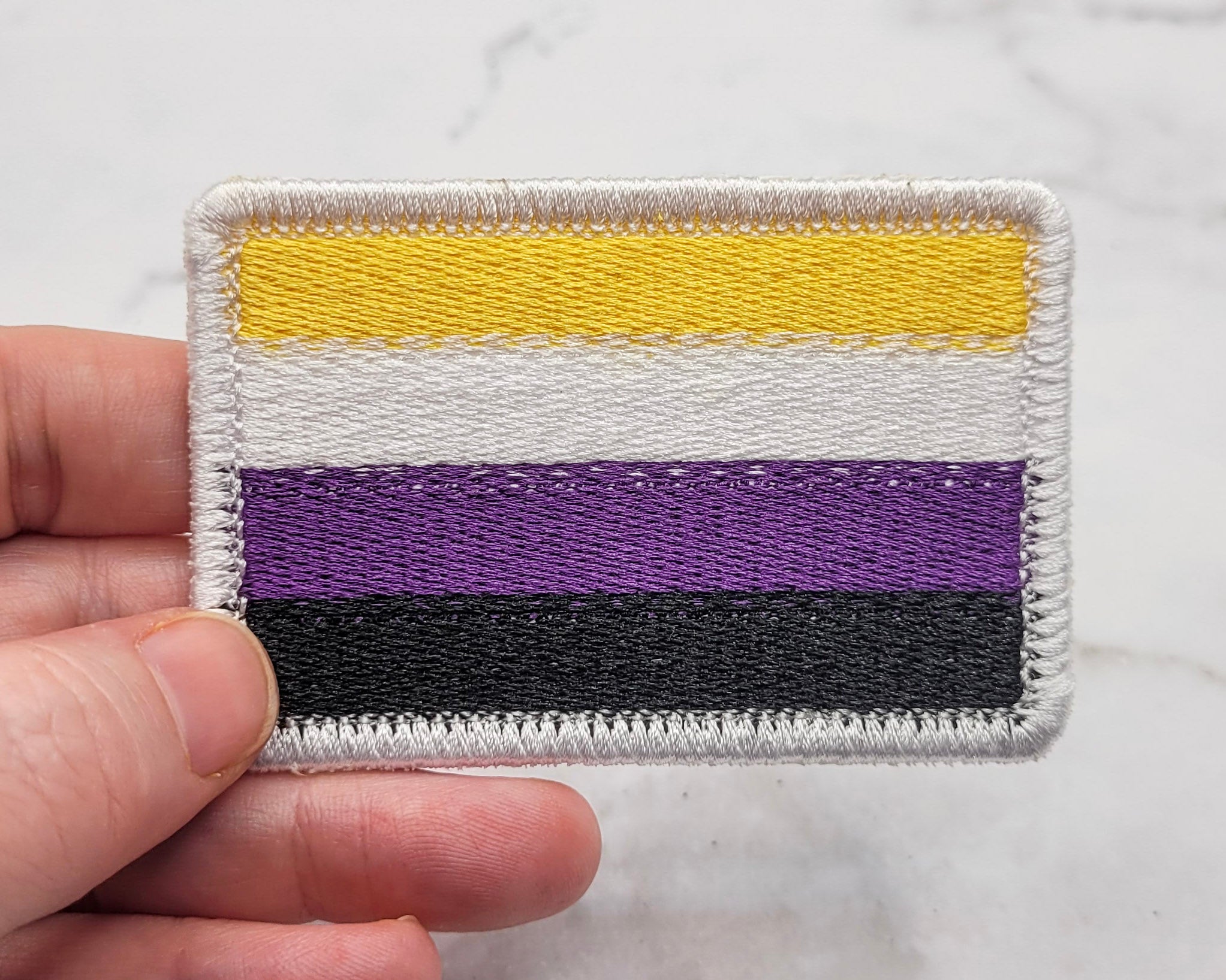 Non-Binary Pride Embroidered Patch
