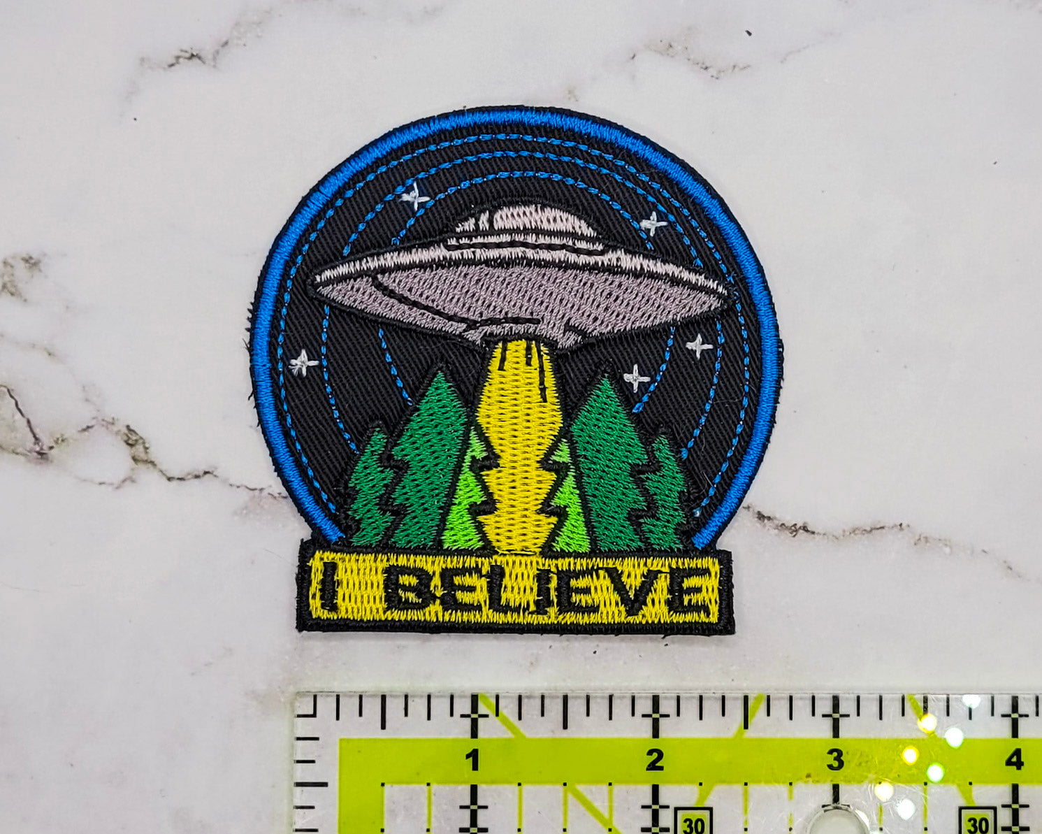 I Believe UFO Embroidered On Patch