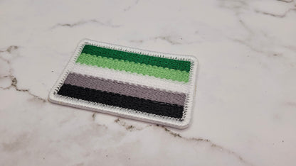 Aromantic Pride Flag Patch & Pinback Button