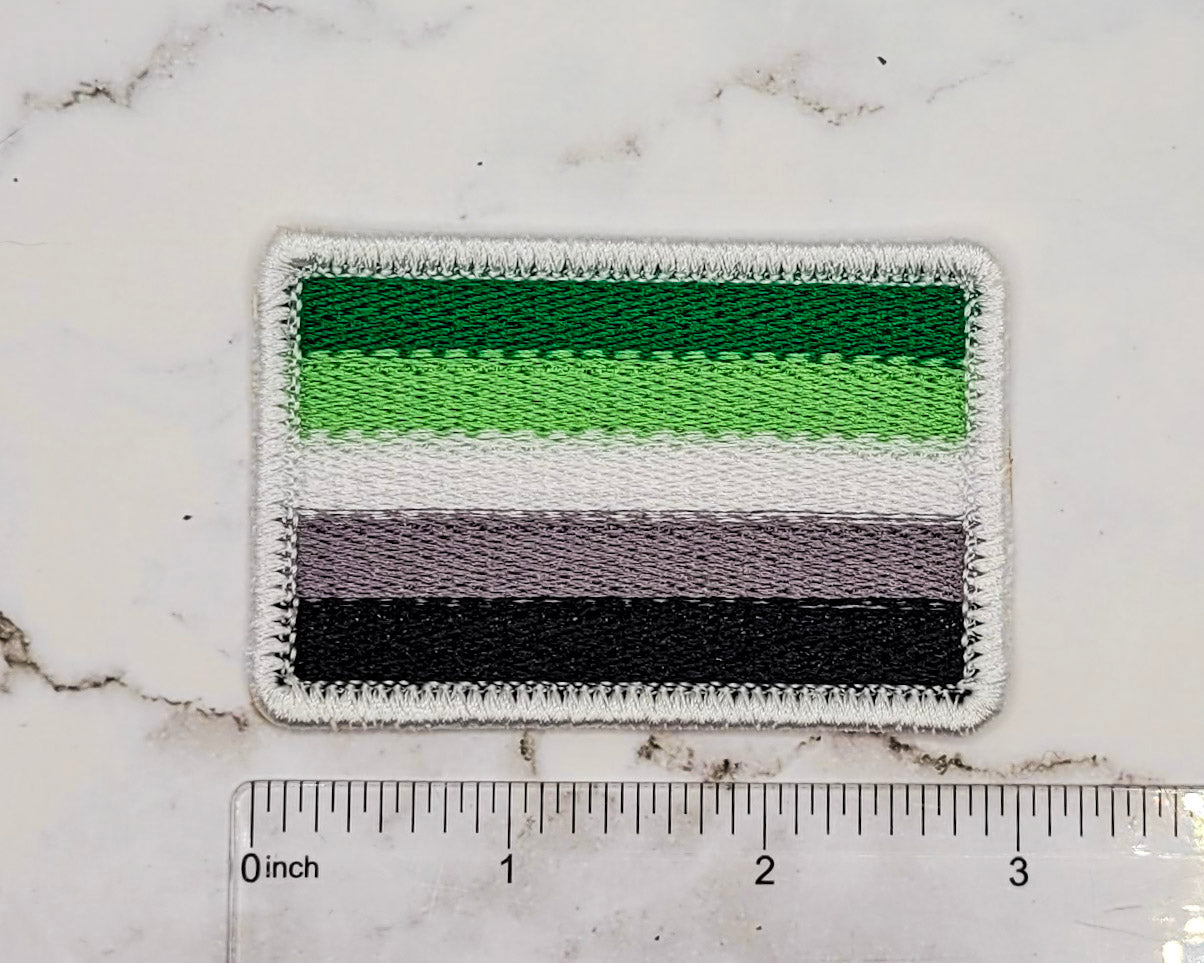 Aromantic Pride Flag Patch & Pinback Button