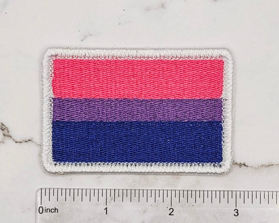 Bisexual Pride Flag Patch & Pinback Button