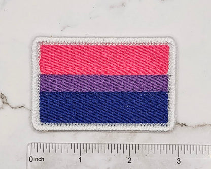 Bisexual Pride Flag Patch & Pinback Button