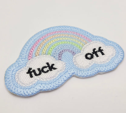 Fuck Off Rainbow Embroidered Patch