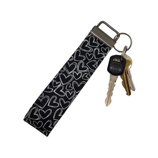 Porte-clés avec bracelet Doodle Hearts