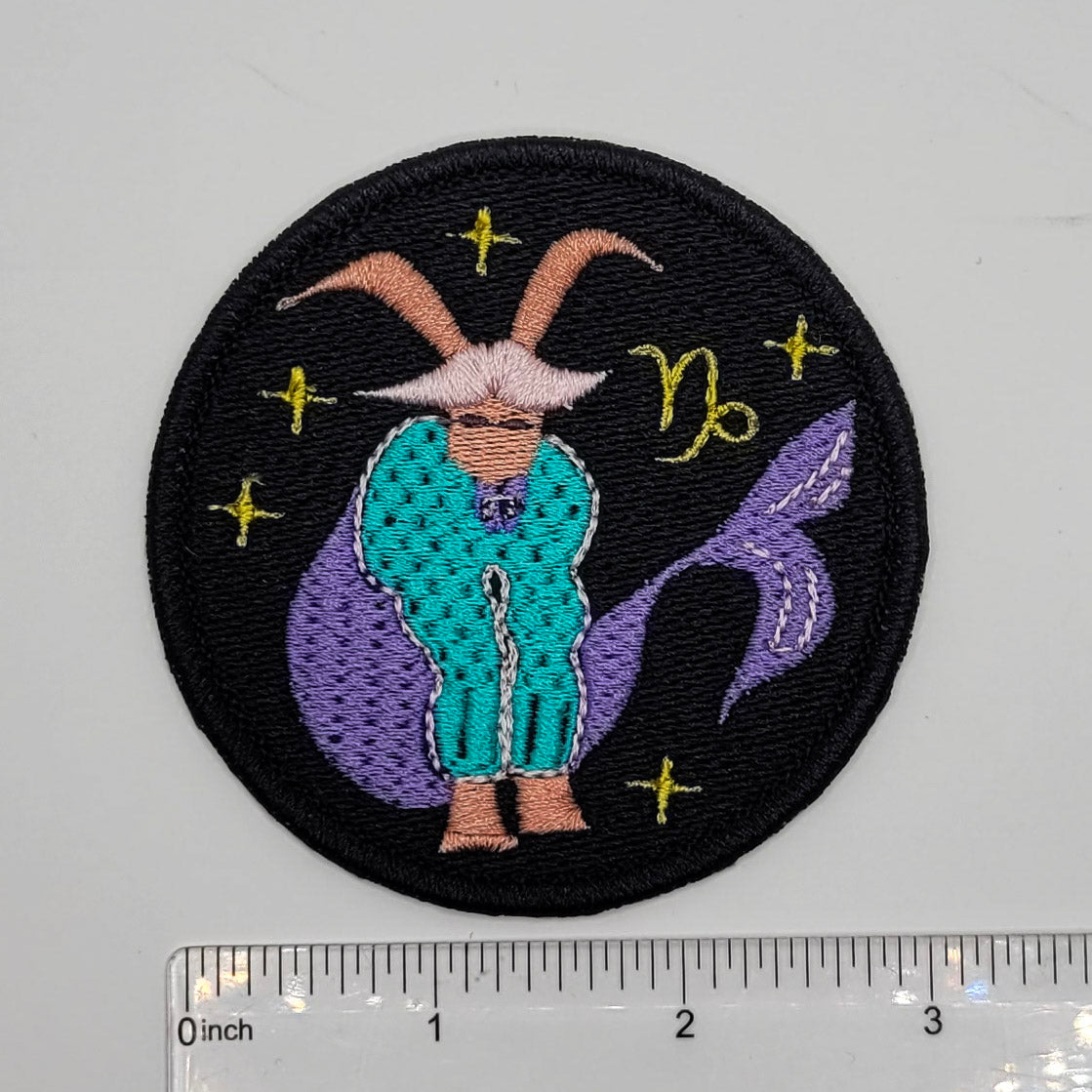 Capricorn Zodiac Embroidered Patch