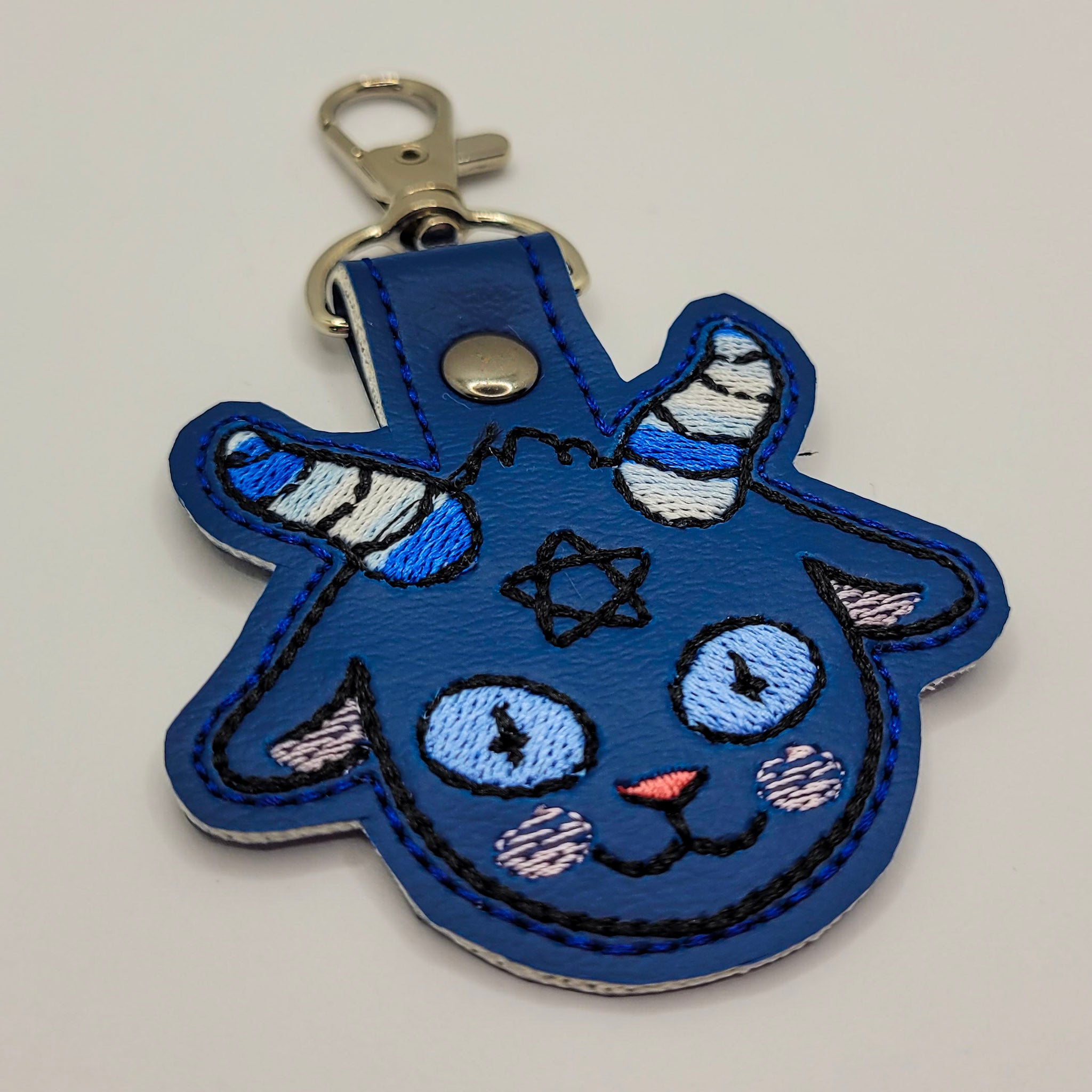 Chibi Baphomet Vinyl Embroidered Keychain