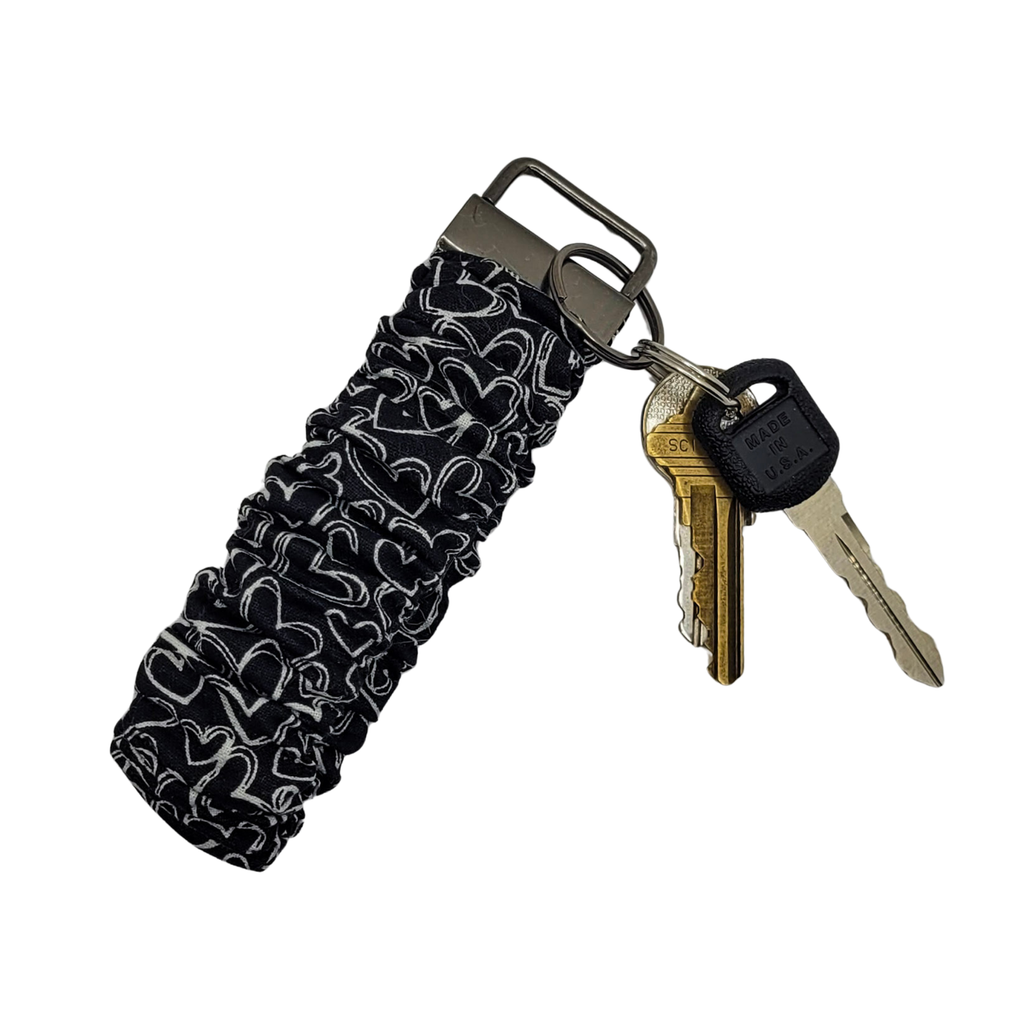 Porte-clés chouchou Doodle Hearts