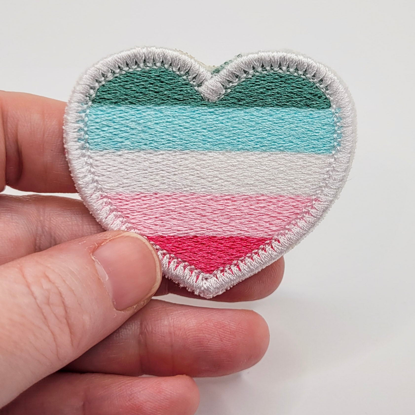 Abrosexual Pride Heart Patch