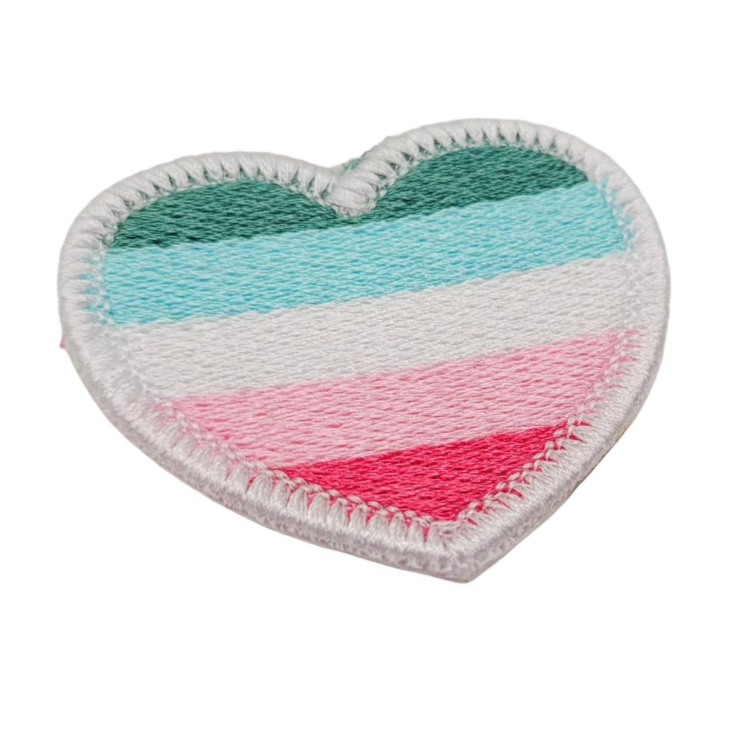 Parche de corazón del orgullo abrosexual