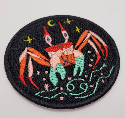 Cancer Zodiac Embroidered Patch