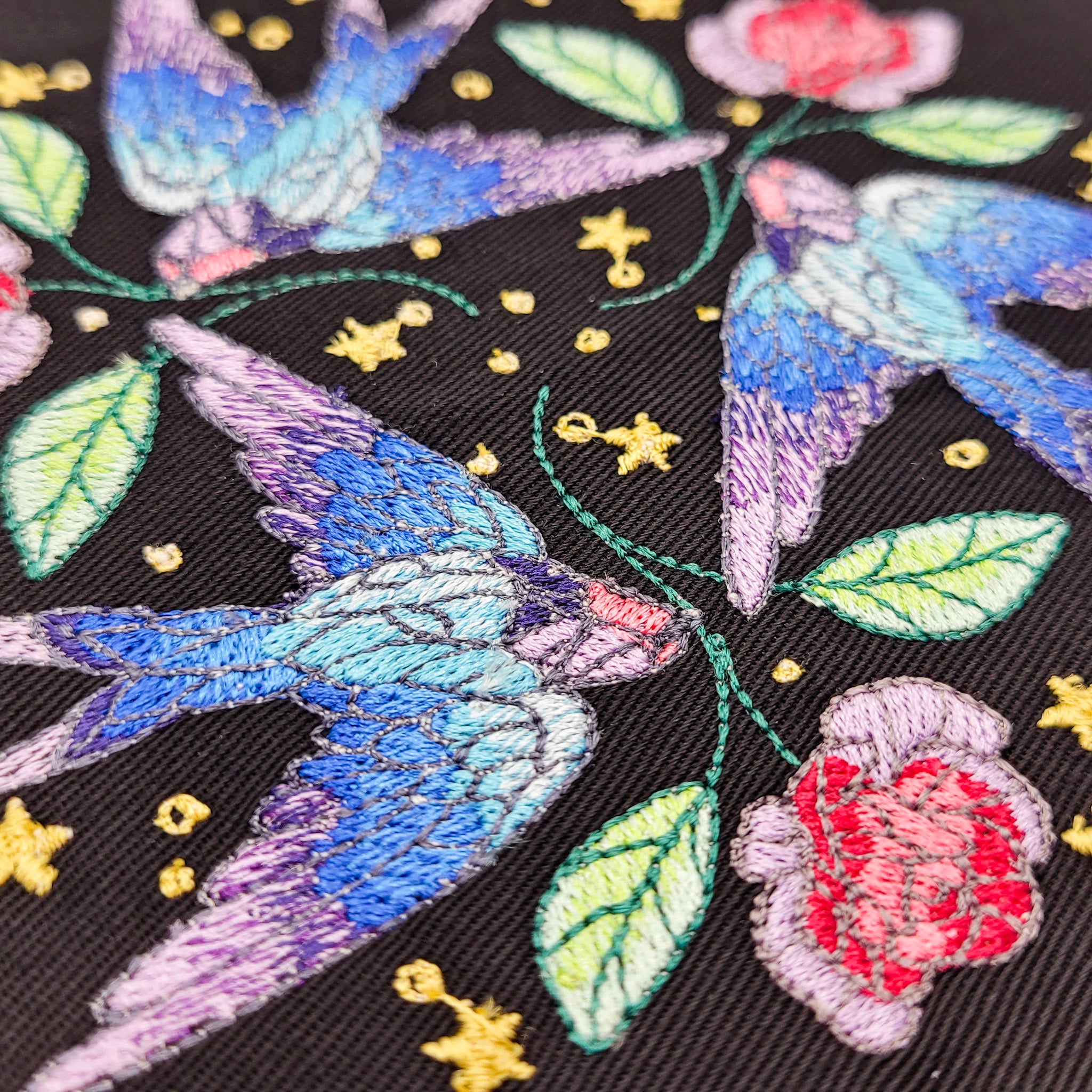 Sailor's Delight Swallows Embroidered Wall Hanging - 6" Hoop