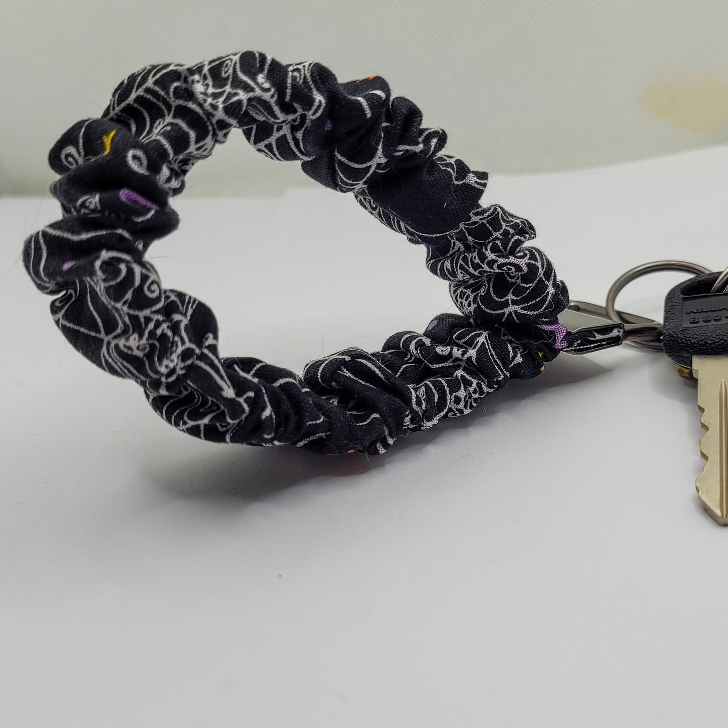 Spiderwebs Scrunchie Wristlet Keychain