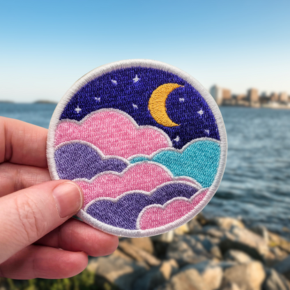 Moonlit Nightscape Embroidered Patch