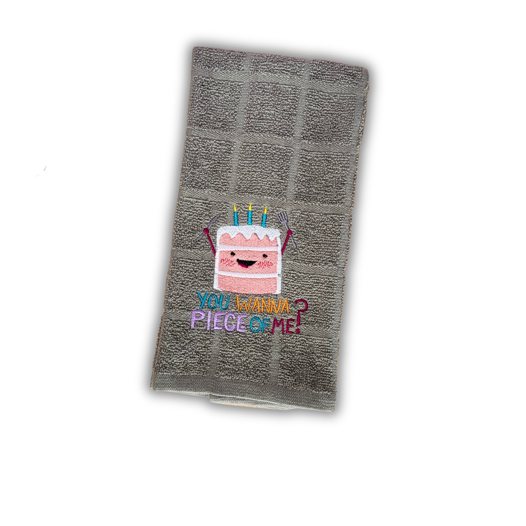 You Wanna Piece of Me Embroidered Tea & Hand Towel